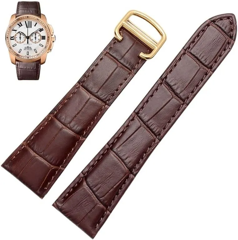 regiment boulevard Men and Women 20mm 22mm 23mm 25mm Watch Band Watch Strap for Tank Calibre Series Genuine Leather Mechanical Watch 