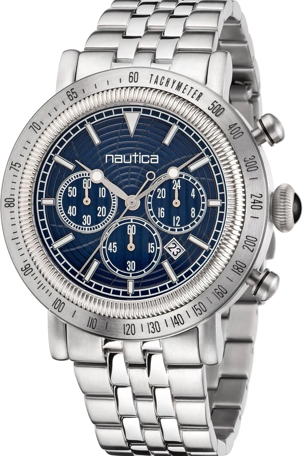 Reissue Stainless Steel residue external musical sprawl harmless correspond Bracelet Watch (Model: NAPSPF203) Nautica Men's Spettacolare 