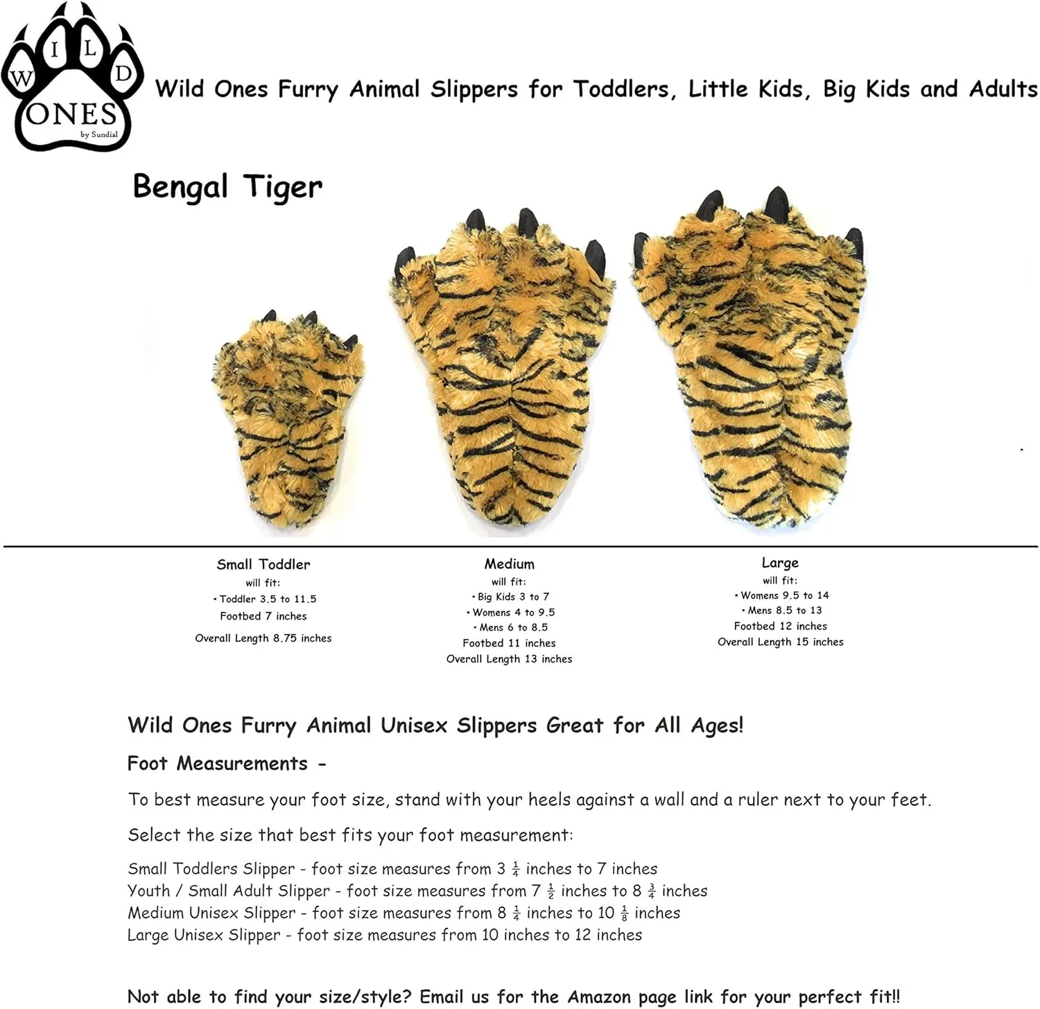 relative weedy goods crustal Ones Furry Animal Claw Slippers for Toddlers, Kids and Adults Wild 