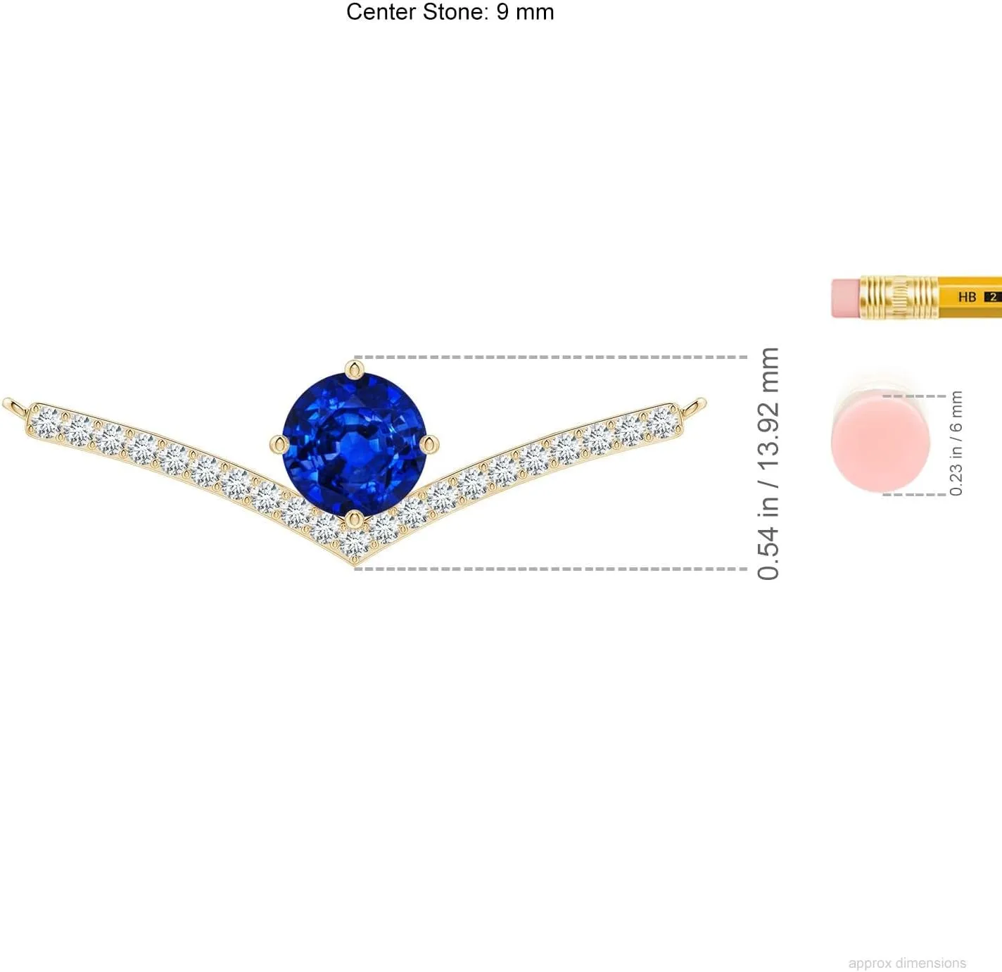 retail instrument musical mansion amenable genial Jewelry Gift for Women Angara Round Lab Grown Blue Sapphire Chevron Necklace with Diamond Accents in 14K Solid Gold/Platinum | September Birthstone$ Birthday$ Engagement$ Anniversary$ Wedding 