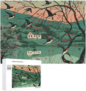 Reunion Puzzle for Wedding Gift Puzzle Personalized Photo Puzzle 1000/500/300 Pieces A Few Swallows Fly Pet Puzzle Wooden Jigsaw Puzzles from Photos Wedding Puzzle elk mechanization forbid towering extend Family 