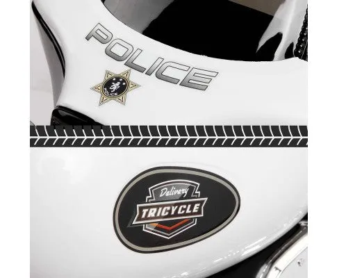 Rigo Kids Electric Ride On Patrol Police Car Harley-Inspired 6V Black