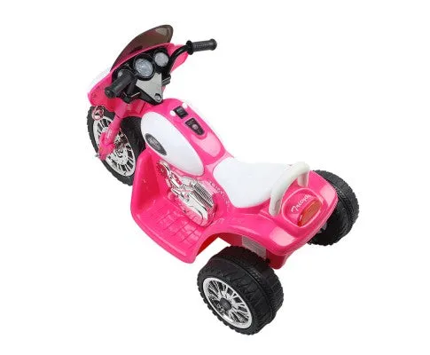 Rigo Kids Electric Ride On Patrol Police Car Harley-Inspired 6V Pink