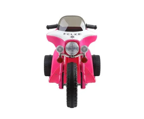 Rigo Kids Electric Ride On Patrol Police Car Harley-Inspired 6V Pink