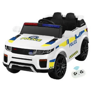 Rigo Kids Police Patrol Electric Ride On Car - White