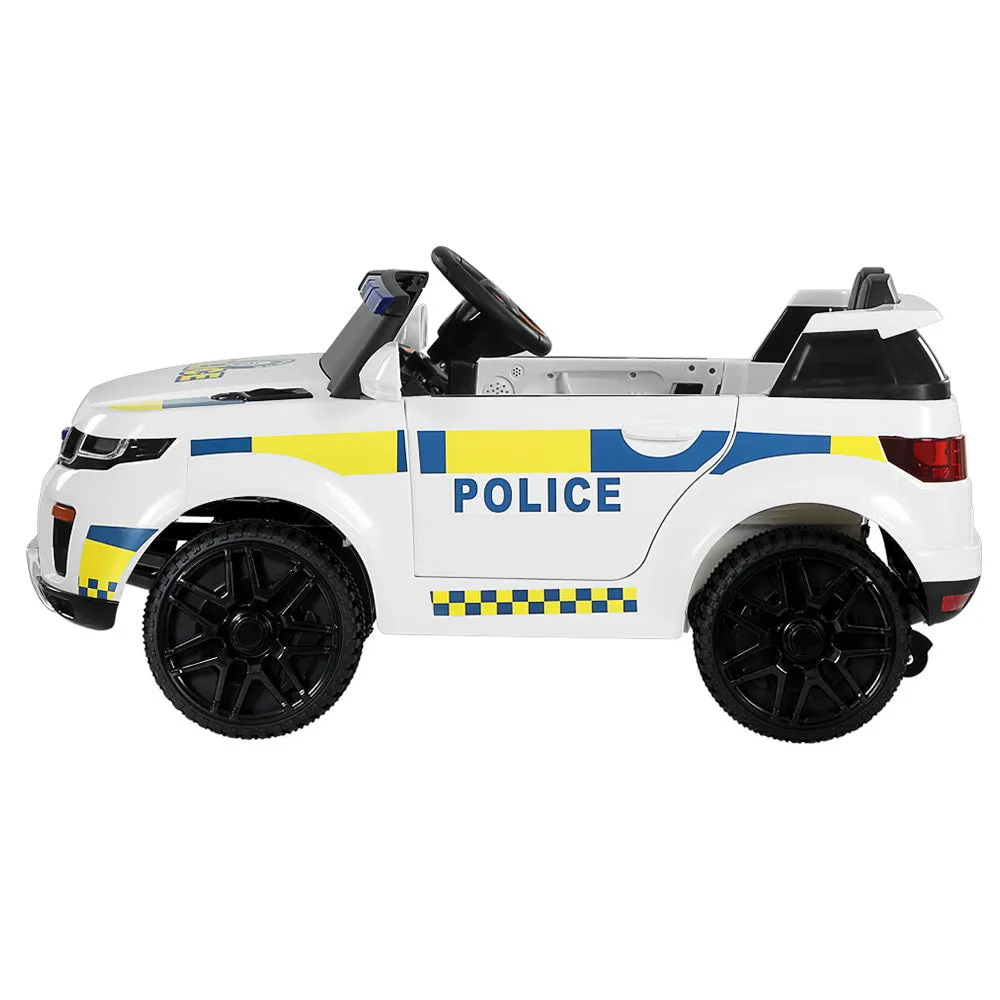 Rigo Kids Police Patrol Electric Ride On Car - White