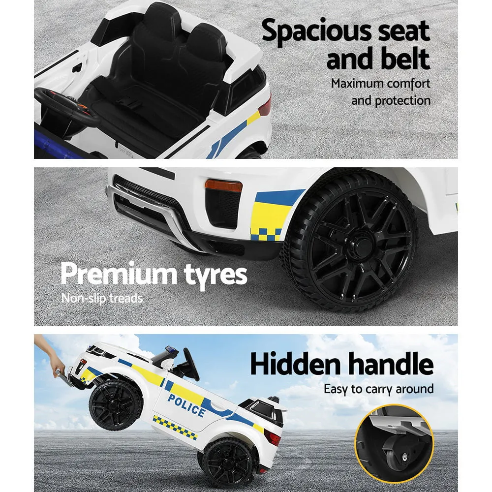 Rigo Kids Police Patrol Electric Ride On Car - White