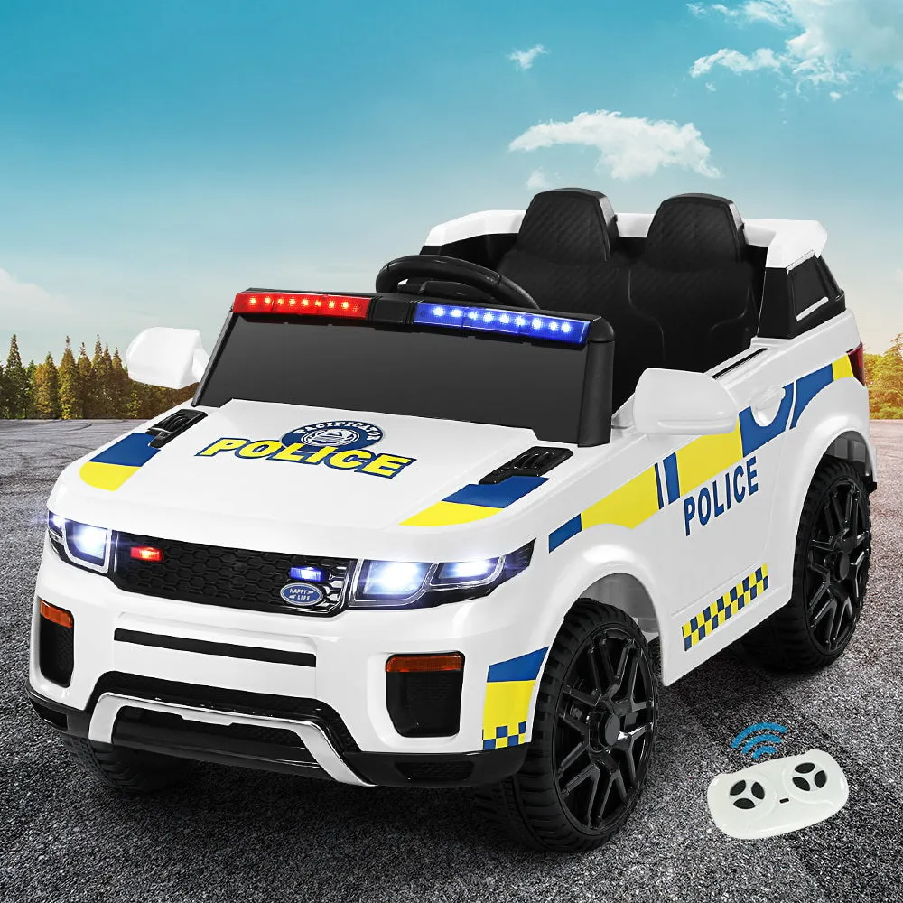 Rigo Kids Police Patrol Electric Ride On Car - White