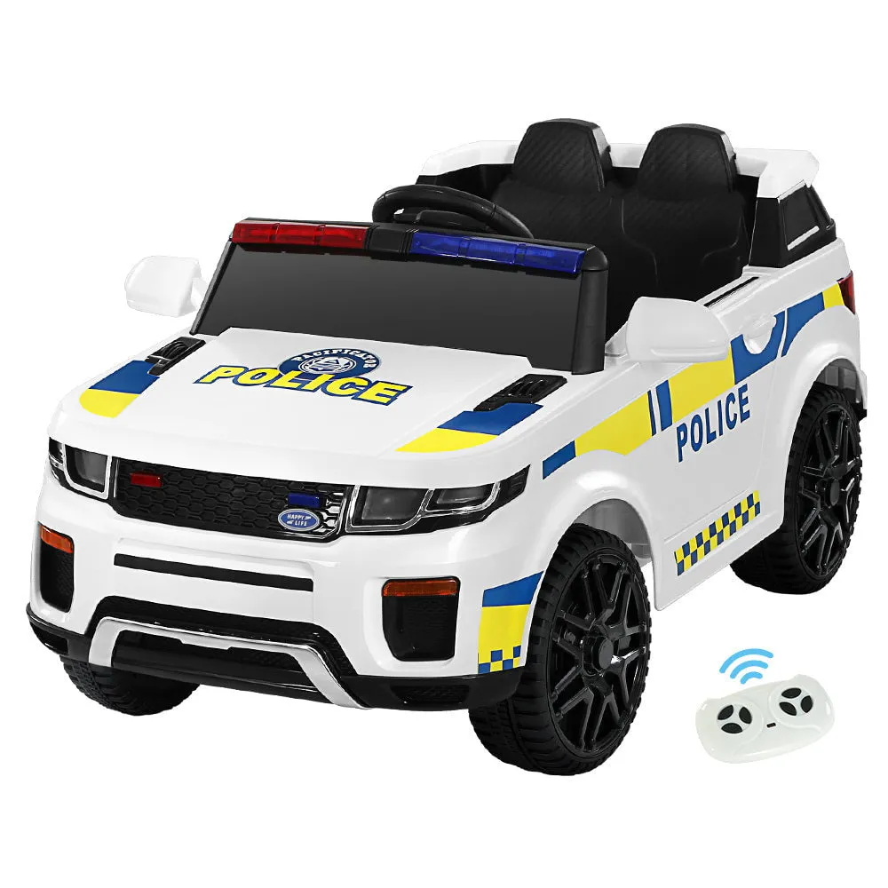 Rigo Kids Police Patrol Electric Ride On Car - White