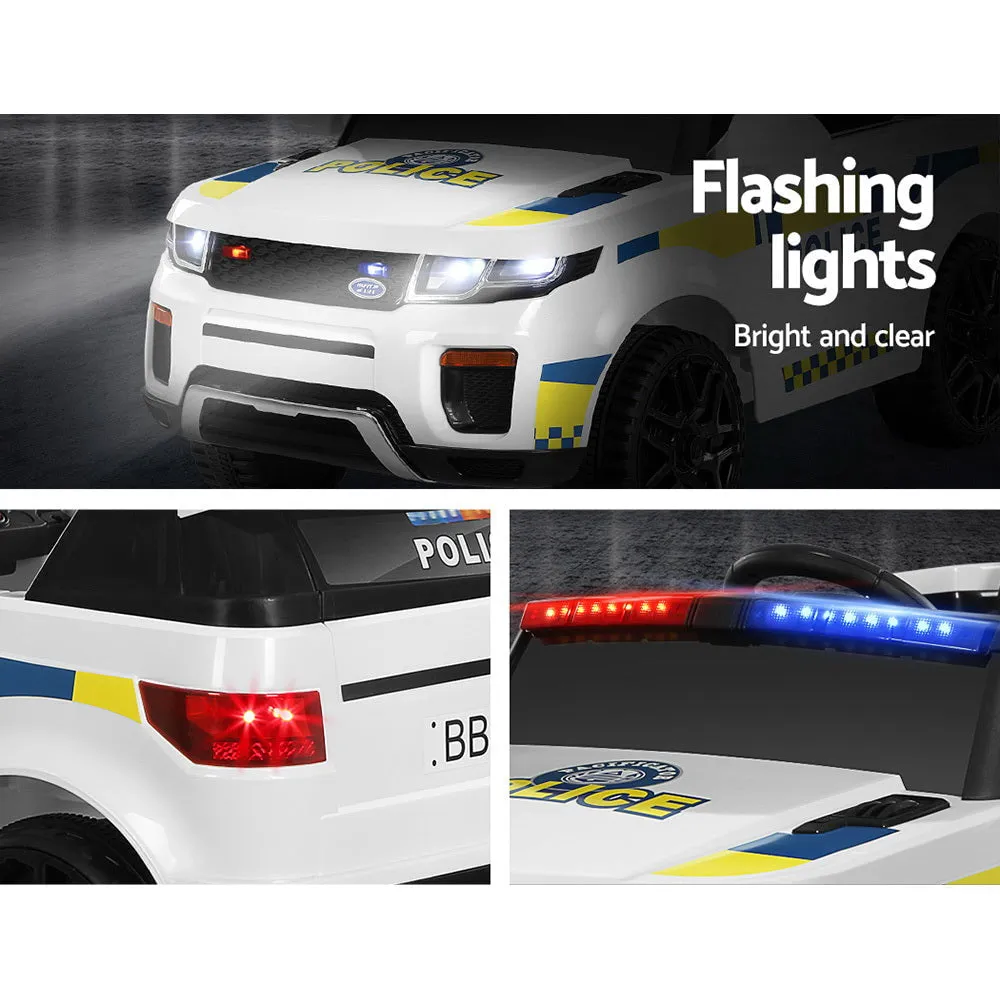 Rigo Kids Police Patrol Electric Ride On Car - White
