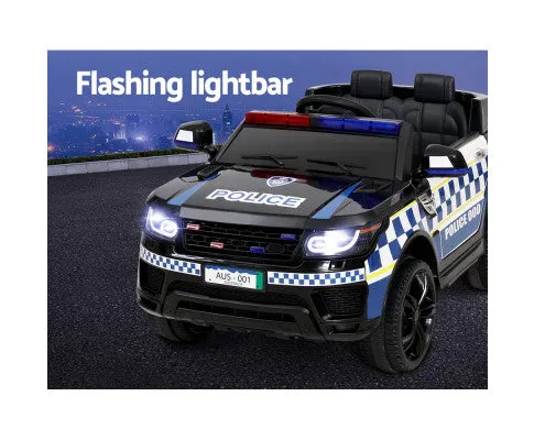 Rigo Kids Ride On Car Patrol Police Electric Black