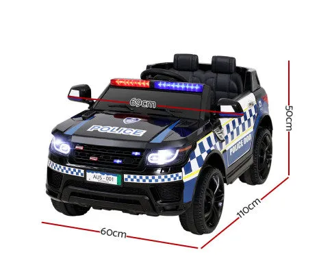 Rigo Kids Ride On Car Patrol Police Electric Black