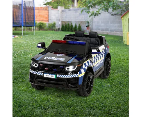 Rigo Kids Ride On Car Patrol Police Electric Black