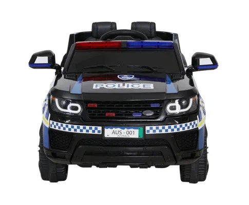Rigo Kids Ride On Car Patrol Police Electric Black