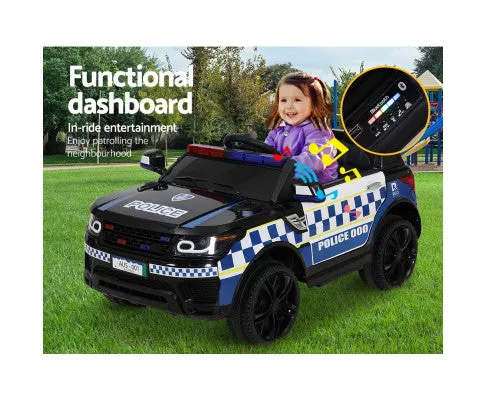 Rigo Kids Ride On Car Patrol Police Electric Black