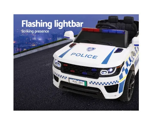 Rigo Kids Ride On Car Patrol Police Electric White