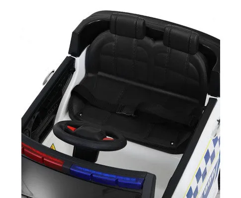 Rigo Kids Ride On Car Patrol Police Electric White