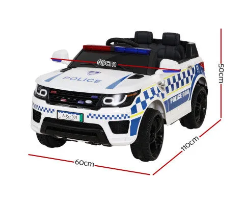 Rigo Kids Ride On Car Patrol Police Electric White