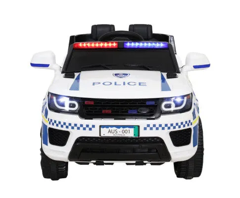 Rigo Kids Ride On Car Patrol Police Electric White