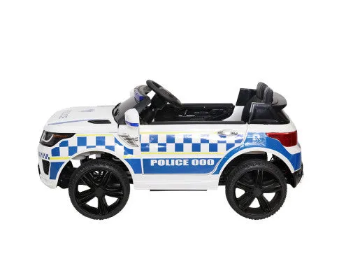 Rigo Kids Ride On Car Patrol Police Electric White
