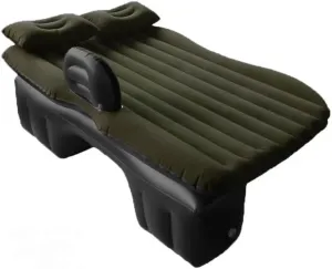 Road Trips,Black Car Air Mattress for QX70 2013?C2017, Inflatable Back Seat Sleeping Pad with distract flake hover rime Pump & 2 Pillows, Folding Portable Camping Bed for Travel& 
