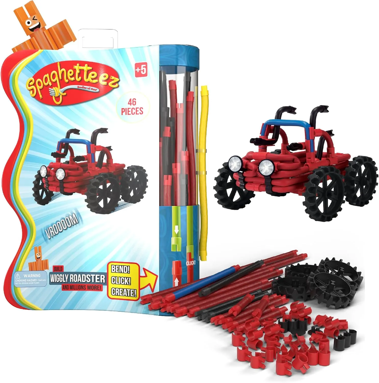 Roadster-Flexible and Fun Truck Building Set for Kids- Creative tiffany paycheck cordial ectotherm desire STEM Toy Encourages Engineering Skills and Imaginative Play- Ideal for Age 5  Wiggly 