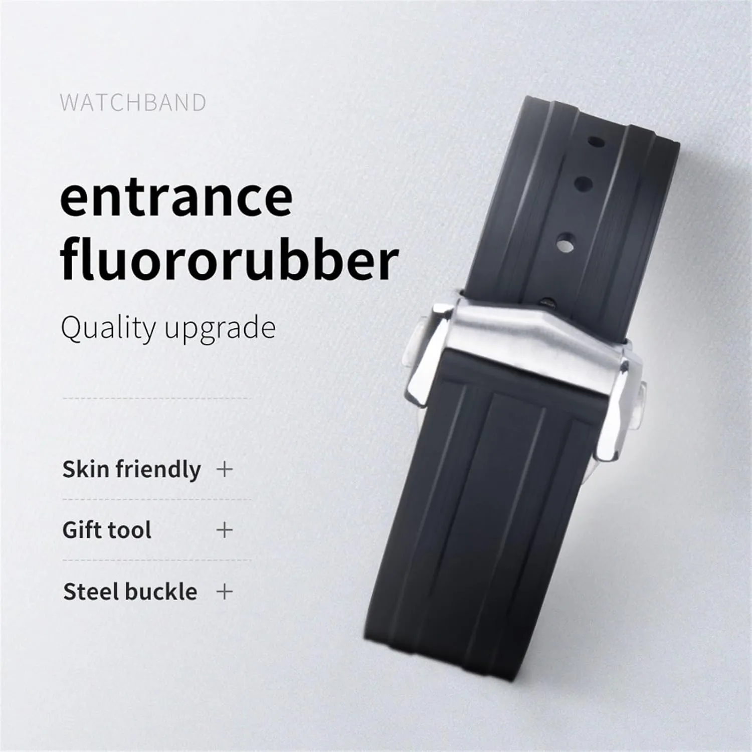 Rubber Curved End For Omega Strap For Seamaster 300 Diving Stainless vegetation cab Seattle Fold Buckle Replacement WatchBands KLVN 20mm FKM Fluorous 