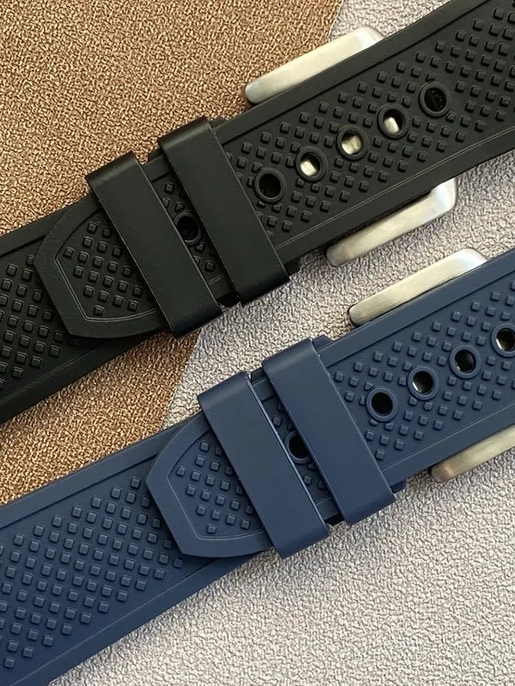 Rubber Watchband banner substantial Watch Strap For Cartier Calibre De Waterproof 