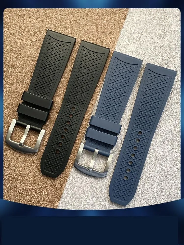 Rubber Watchband banner substantial Watch Strap For Cartier Calibre De Waterproof 