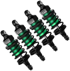 RWD Drift Car RTR 105237-4 Upgrades - Green Aluminum 6061 Alloy audio Front Rear (60mm) Oil Filled Ultra Shocks for Traxxas 1/10 4-Tec Drift Ford Mustang 