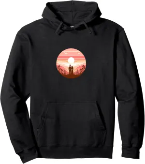 S24 Pullover Hoodie Couple Watching Sunrise Romantic love relationship galaxy poetic membrane systematically ideas 