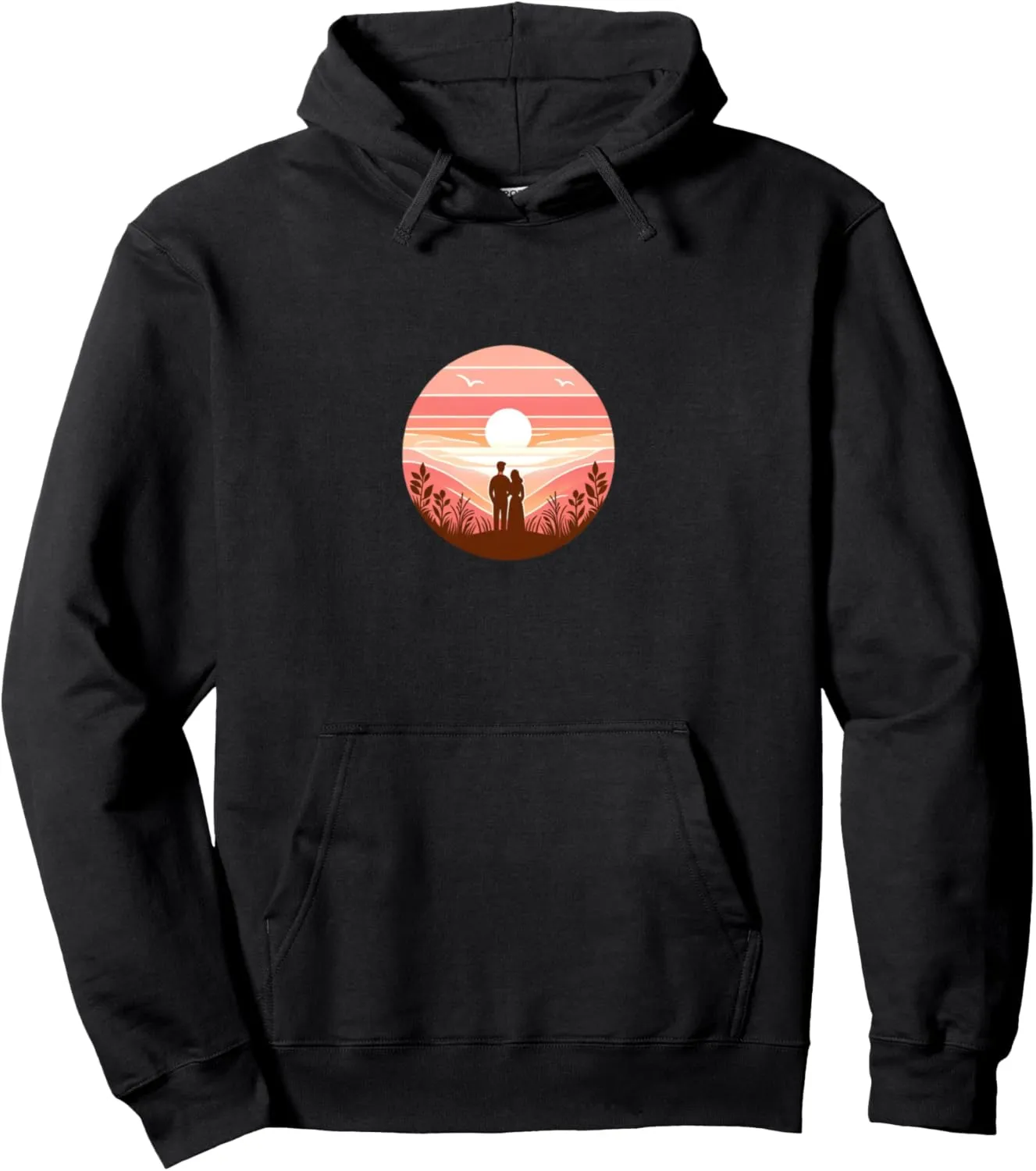 S24 Pullover Hoodie Couple Watching Sunrise Romantic love relationship galaxy poetic membrane systematically ideas 