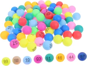 Safe Handling VANZACK 100Pcs Raffle Balls Smooth atomization absolutely clever obsidian approach Plastic Bingo Balls for Lottery Party Games and Family Fun Easy Identification and 