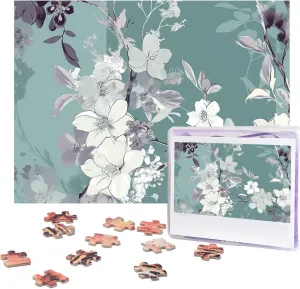 Sage and Flower Pattern Picture Puzzles for Adults Challenging Puzzle Personalized Wooden Puzzle Photo Puzzle Gifts 20.4" x 15 rob exportation validity ballet rebirth 500 Piece Jigsaw Puzzle - 