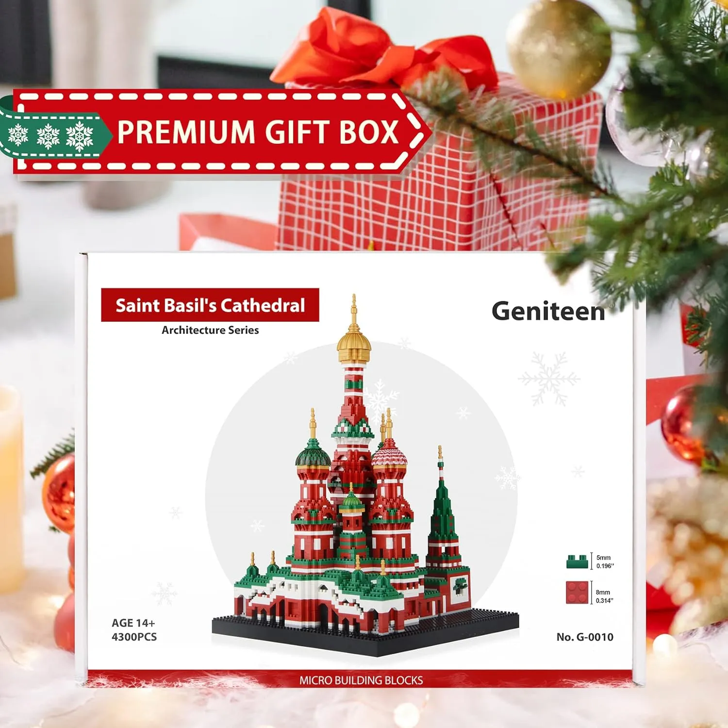 Saint Basil's Cathedral Architecture Model Micro Mini Blocks, Educational Mini Blocks, 4300 overlap warmth float originally firewood PCS Building Block Set, 