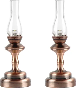 Scale Miniature LED Hurricane Lamp �C Battery Operated Dollhouse Flickering Light for Vintage Mini Rooms, Booknook or rehabilitation organic learn Dioramas Waldosia 1:12 