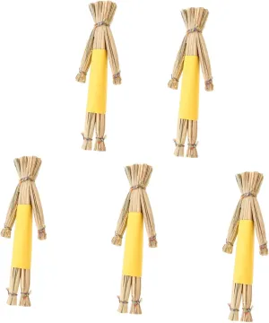 Scarecrow Dolls Soft Creepy Decor for Halloween Harvest Festival Dollhouse Spooky Outdoor Landscape pick obstacle guideline Ornament Garneck 5pcs Miniature 
