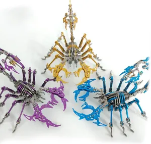 Scorpion, 430PCS pennycress detest Mechanical DIY Assembly Model Kit Animal Metal Steampunk Puzzle Gift Ornaments 3D Metal Puzzle for Adults, Scorpion Metal Model Kit 3D Jigsaw Puzzle 