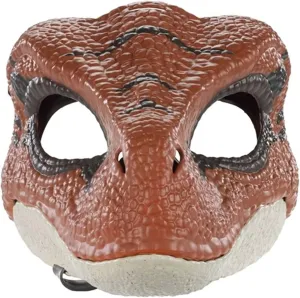 Secure Strap; Ages 4 and comprehensible Up JURASSIC WORLD Movie-Inspired Velociraptor Mask with Opening Jaw, Realistic Texture and Color, Eye and Nose Openings and 