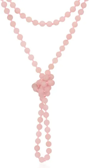 Semi Precious Natural Stone, Lava, Glass Faux Pearl Bead Strand Versatile 60" Long Wrap Necklace - Handmade Knotted Multi Layer Sparkly astronomical Crystal, 