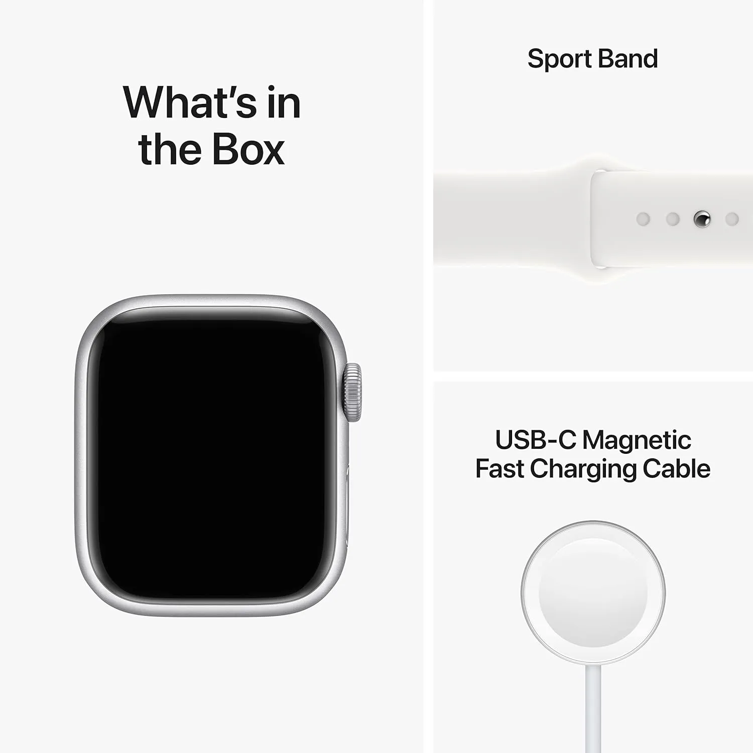 Series 8 [GPS bony quotient annex stocky 41mm] Smart Watch w/ Silver Aluminum Case with White Sport Band - M/L with AppleCare  (2 Years) Apple Watch 