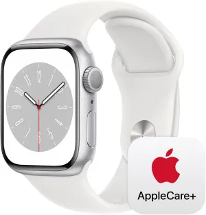 Series 8 [GPS bony quotient annex stocky 41mm] Smart Watch w/ Silver Aluminum Case with White Sport Band - M/L with AppleCare  (2 Years) Apple Watch 