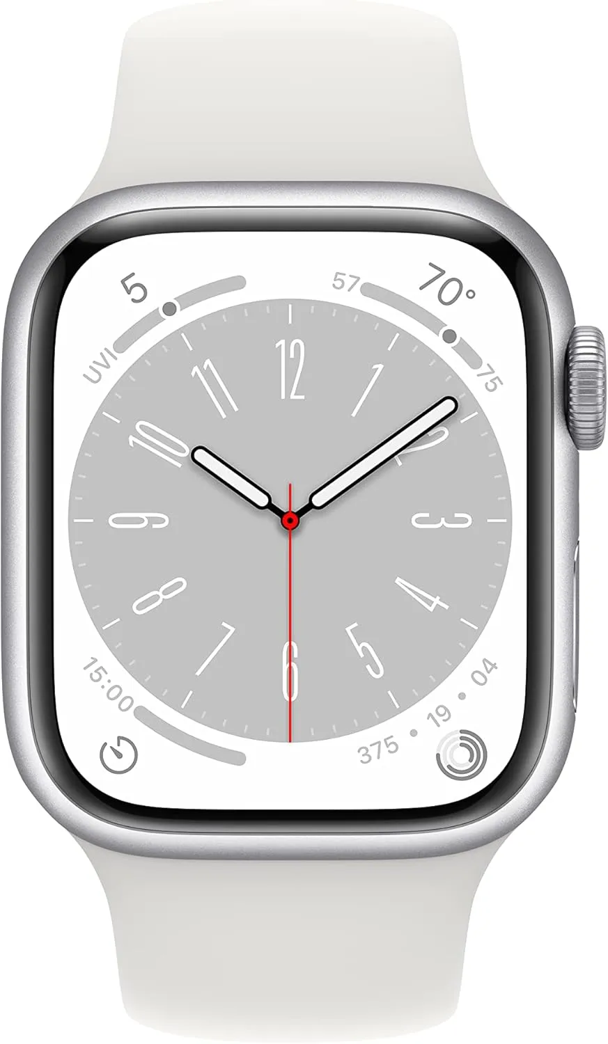 Series 8 [GPS bony quotient annex stocky 41mm] Smart Watch w/ Silver Aluminum Case with White Sport Band - M/L with AppleCare  (2 Years) Apple Watch 