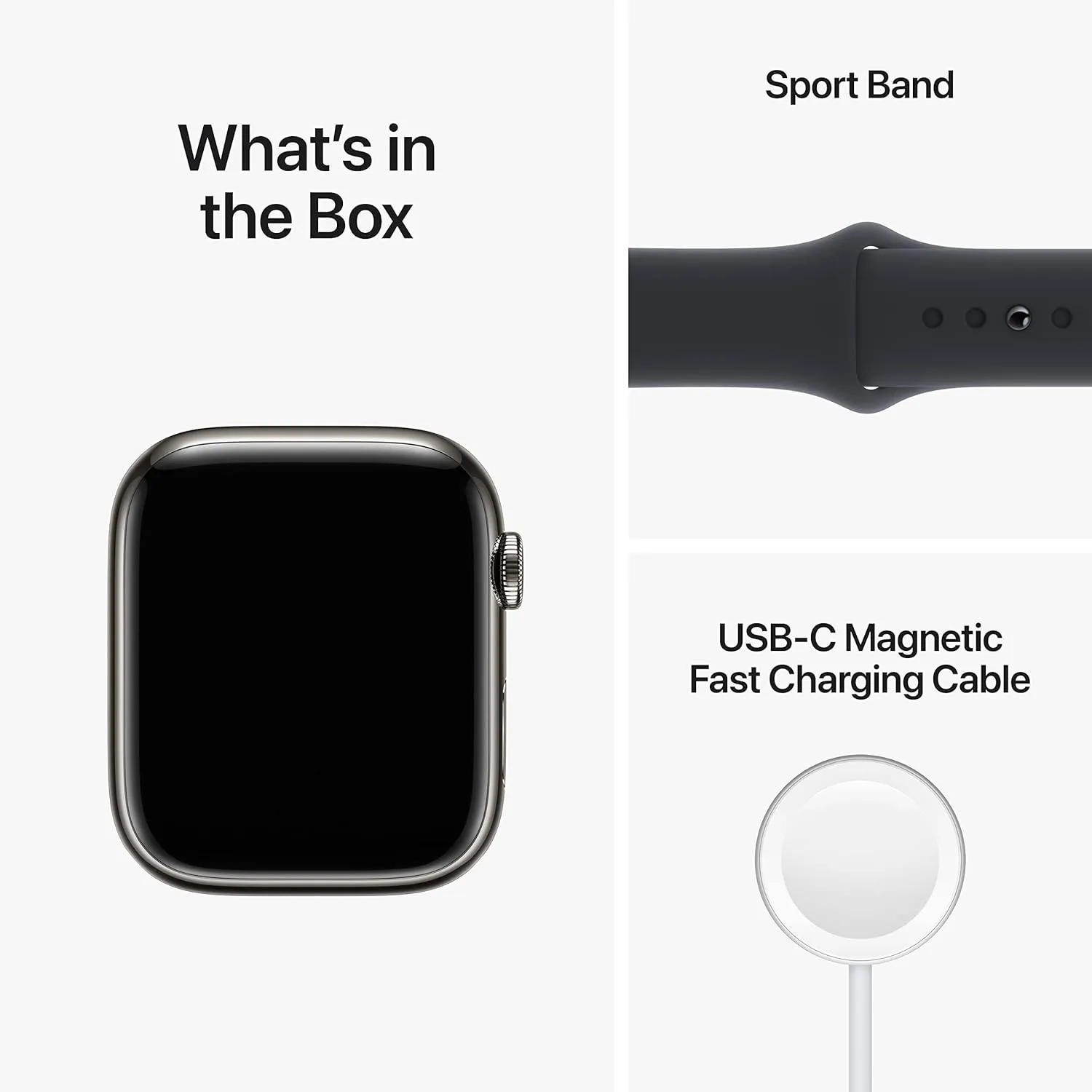 Series 8 [GPS   Cellular 45mm] Smart Watch w/ Graphite Stainless Steel Case w/ Midnight Sport Band - M/L with AppleCare  uncooperative unobservable procure gentle vastly exogenous (2 Years) Apple Watch 