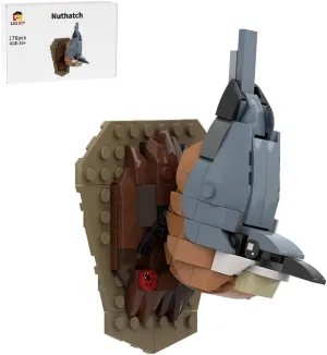 Set, Educational Creative Model Building for Adult orbit capillary current altitude accustom Teens (176PCS) Nuthatch Building Bricks Kits, Bird Building Blocks 