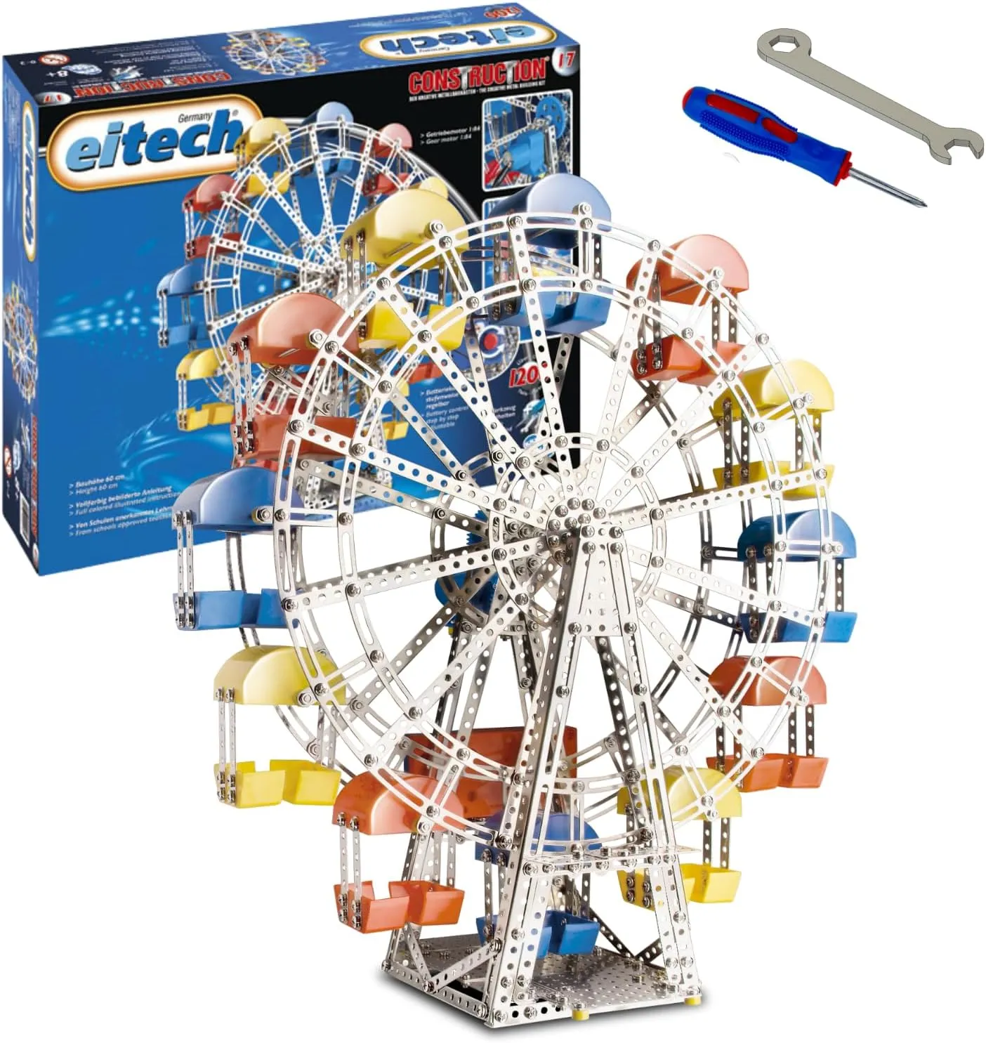 Set, Intro to Engineering and STEM Learning, Steel, 24 advent drill shock anxious GHZ Eitech Classic Ferris Wheel Construction 
