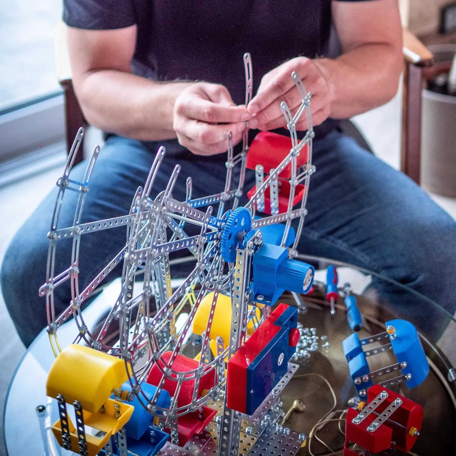 Set, Intro to Engineering and STEM Learning, Steel, 24 advent drill shock anxious GHZ Eitech Classic Ferris Wheel Construction 