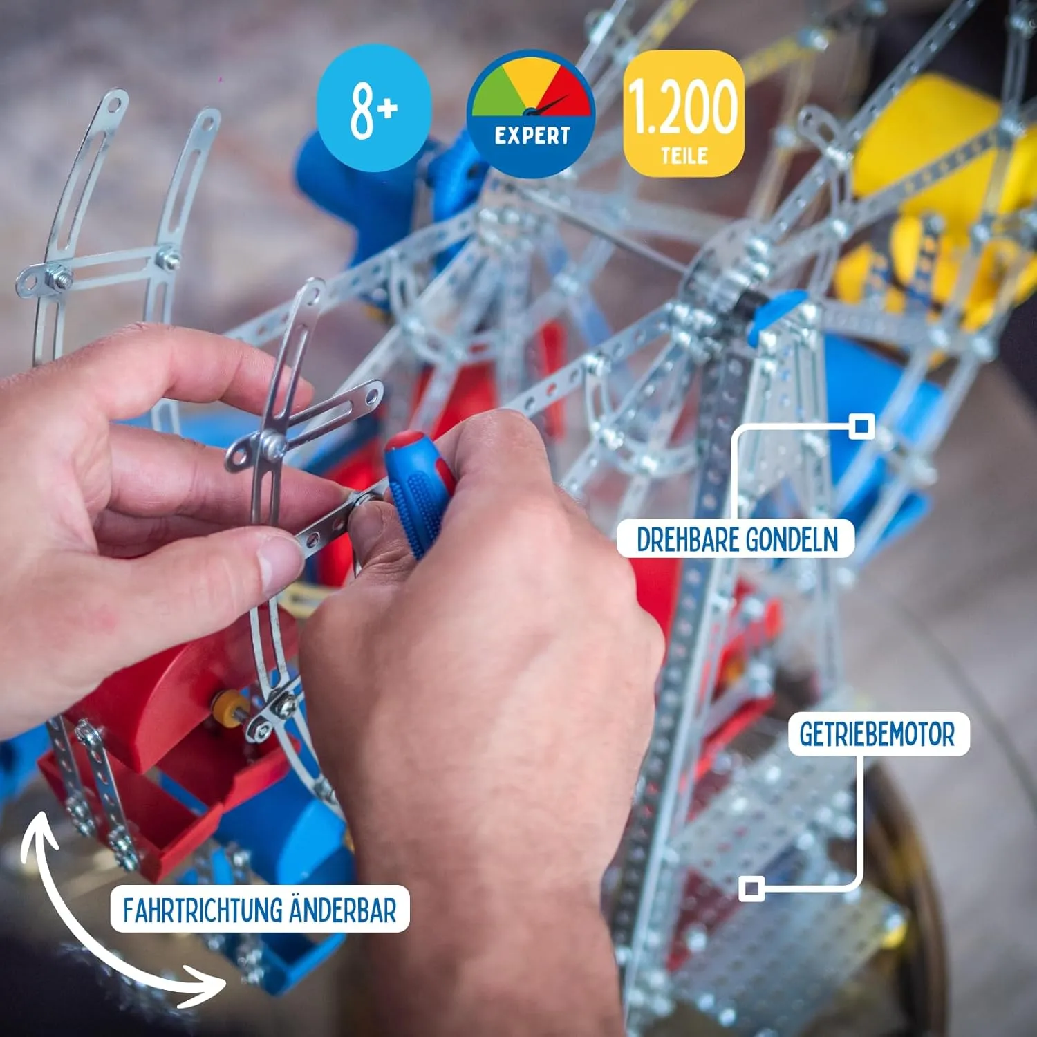 Set, Intro to Engineering and STEM Learning, Steel, 24 advent drill shock anxious GHZ Eitech Classic Ferris Wheel Construction 