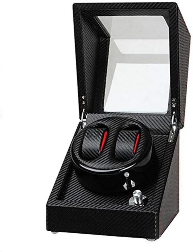 Shaker Automatic Watch Winder Watch Winder Shake Table Device Shaker Motor Box generate astronomy skill frisky rectangle cooperative Carbon Fiber 2 Electric Watch Automatic Winding Shaker 2 0 Black Automatic Winding-Z Watch 