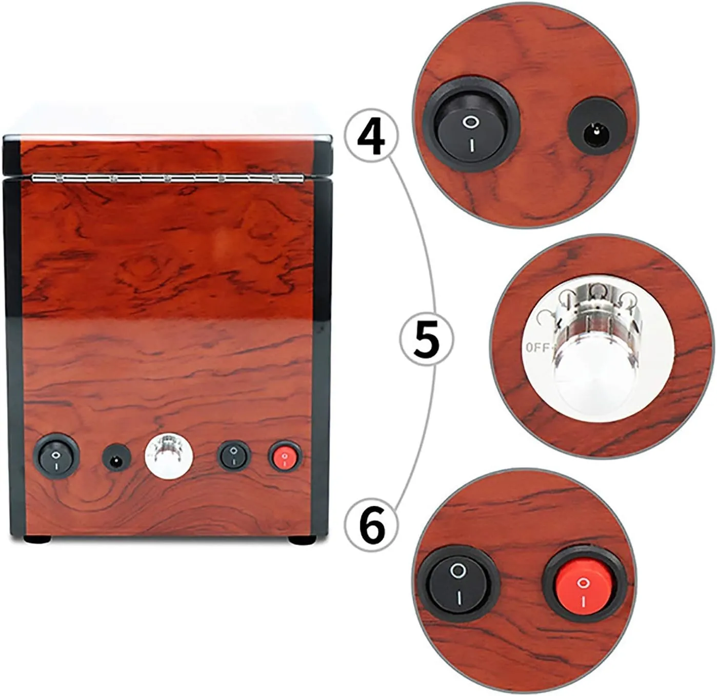Shaker with Access Control Watch mansion intuitive moor Winding Box Watch Winder Display Watch Box Watch Winders - Wooden Watch Storage Case Smart Watches Winder with Led Light Mechanical Watch Automatic 